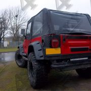Ledbar Sk116 van 4SKY Lights op achterzijde Wrangler Jeep