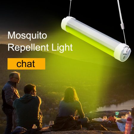 Oplaadbare led lamp met speciaal licht tegen muggen