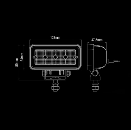 sae led werklamp 12 watt