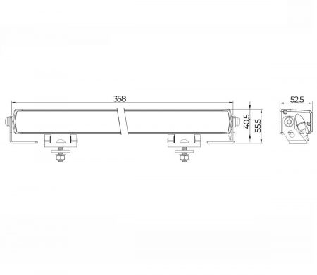 Slimline Ledlight bar 36cm - spartan series - 4sky Lights