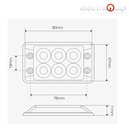 Electraquip 18 watt R65 Slimline LED Flitser