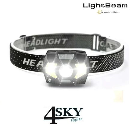 led-cob accu hoofdlamp 180 lumen-lightBeam-4sky Lights