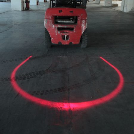 LED RED Semi-circle forklift safety lamp 10-80v