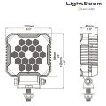 LightBeam vierkante 26 watt led breedstraler