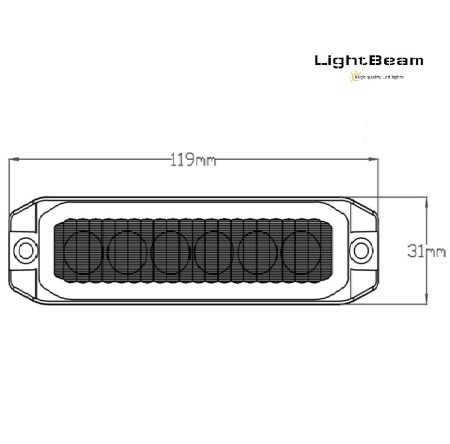 Lightbeam 18 watt led flitser