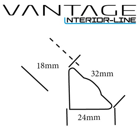 Led hoekstrip 50cm 12V