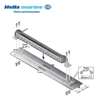 Hella Sea Hawk 470 Diffused zwart