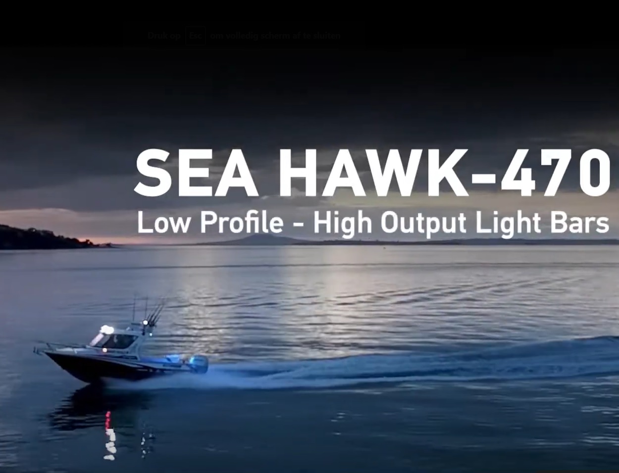 Hella Marine Sea Hawk-470 Pencil Beam Light Bar w/White Edge
