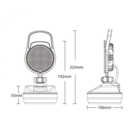 Led werklamp met magneetvoet
