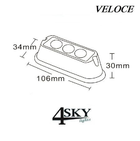veloce 12 watt led flitser