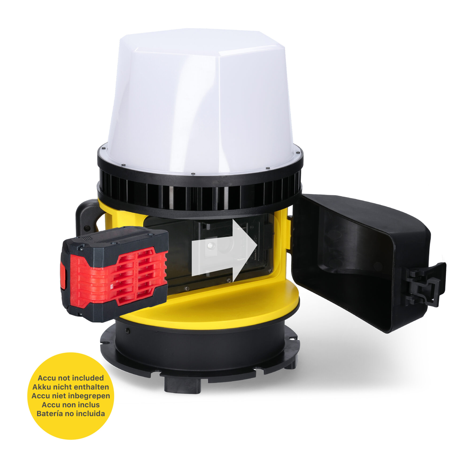 Accu 80 watt Hybride LED werklamp 12.000 Lumen (6)