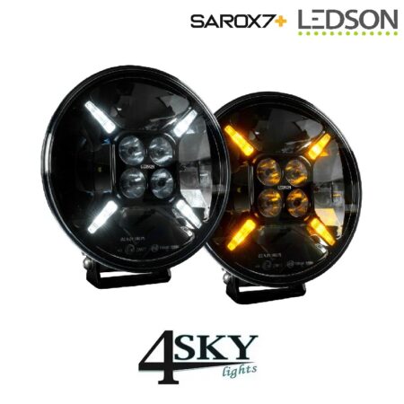 Sarox7+ 7 inch zwarte Led verstraler IP69K drukwaterdicht