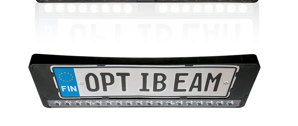 Optibeam E-Bar EU Twin nummerplaathouder met ingebouwde led lightbar 1605-NS2113 4sky Lights