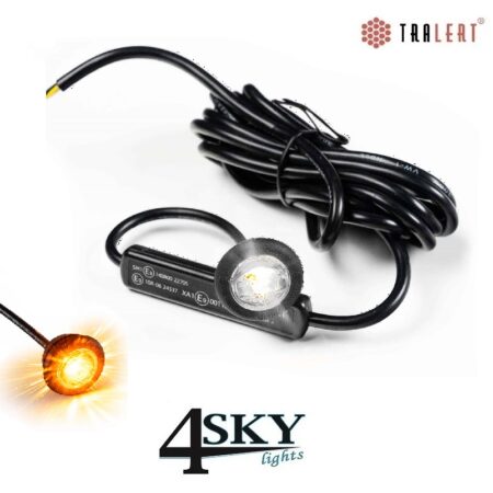 Compact wit LED markeerlicht met geïntegreerde R65 Amber flitser MSV 4500W-A