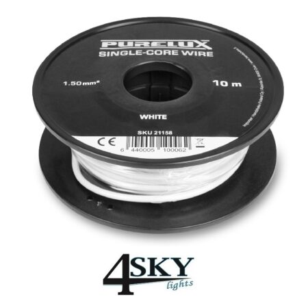 Enkeladerige kabel 1,5 mm² wit