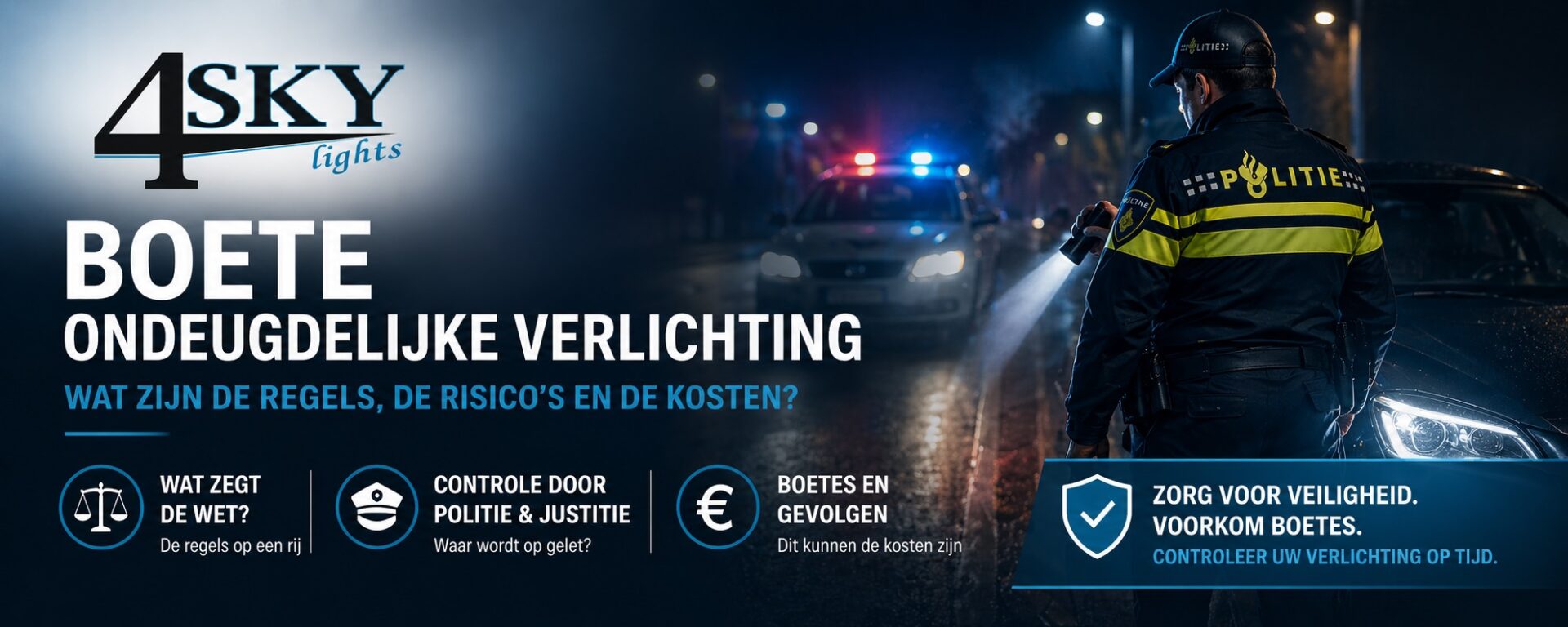 Politie - handhaving en boetes verlichting