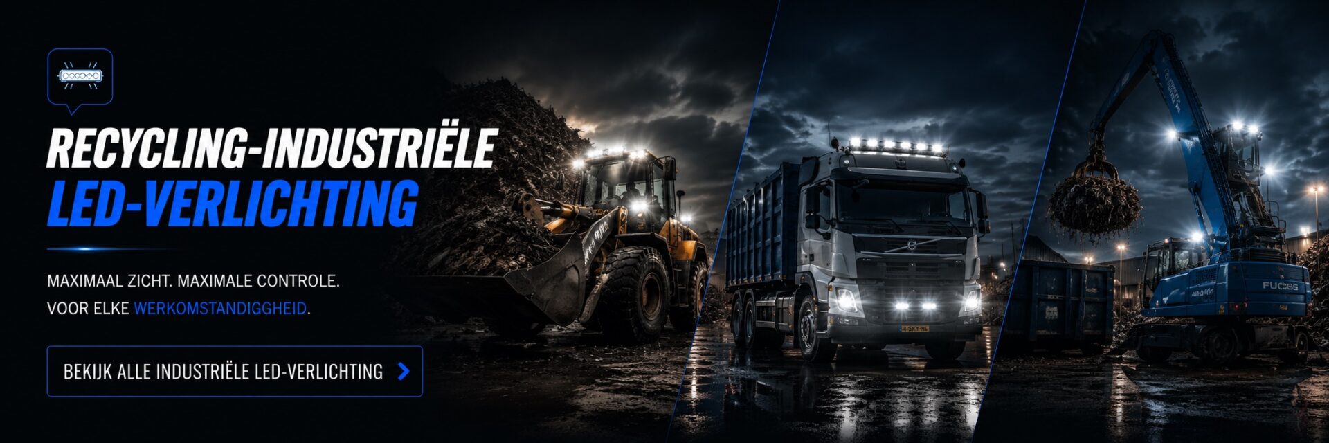 Assortiment led werkverlichting recycling industrie - 4sky Lights