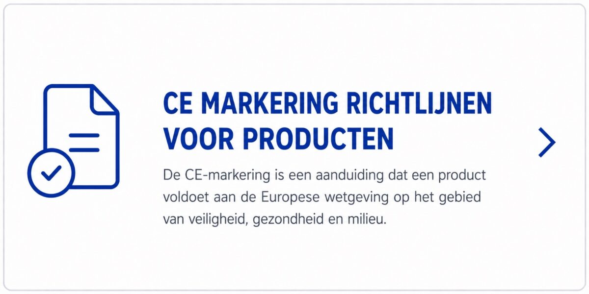 CE markering richtlijnen voor producten