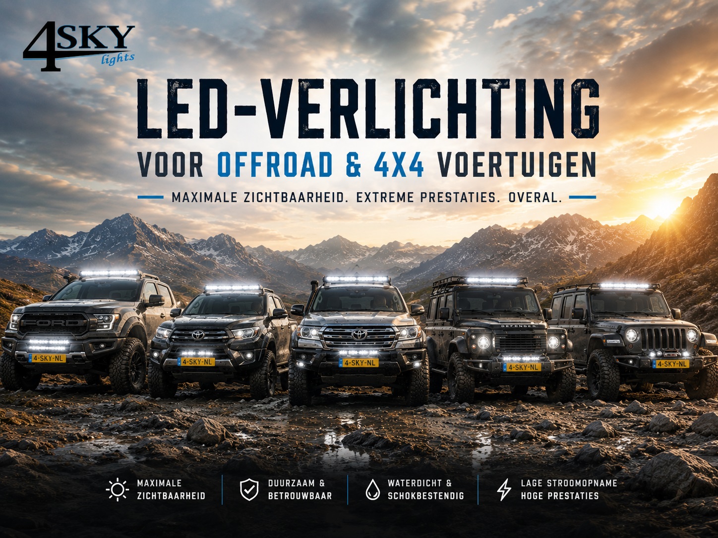 Led verlichting voor Offroad 4x4 -