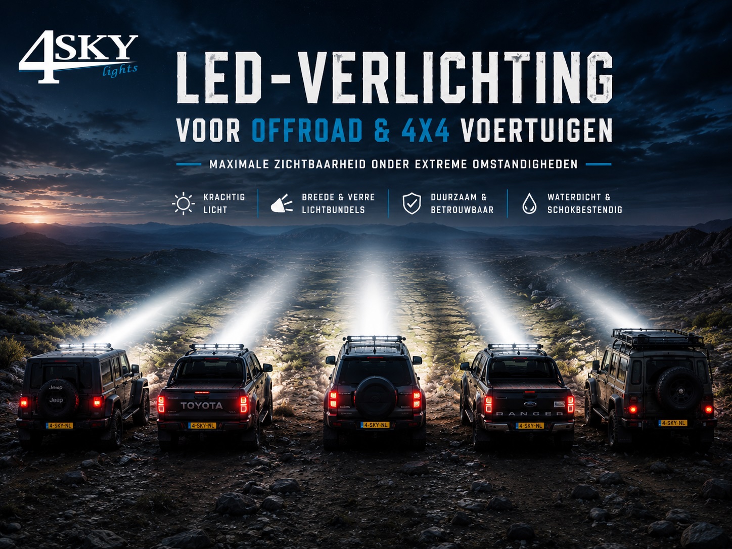 Led verlichting voor Offroad 4x4 - 4sky Lights