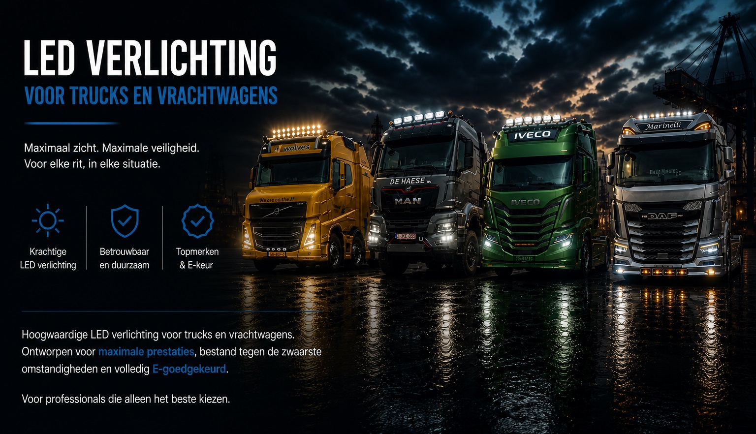 Led verlichting voor Trucks en Vrachtwagens -
