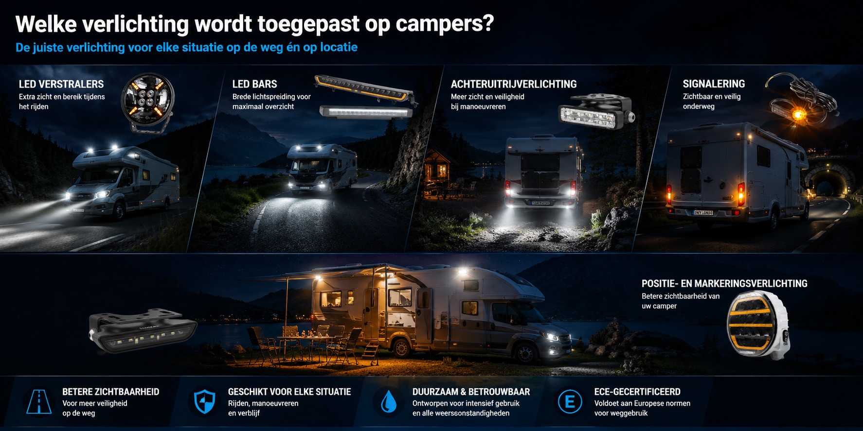 Led verlichting voor campers - producten - 4Sky Lights
