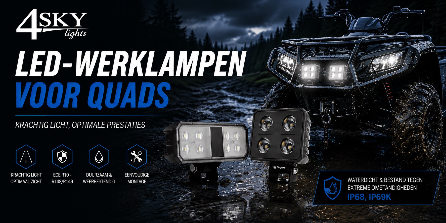 Led werklampen voor QUAD - 4sky Lights