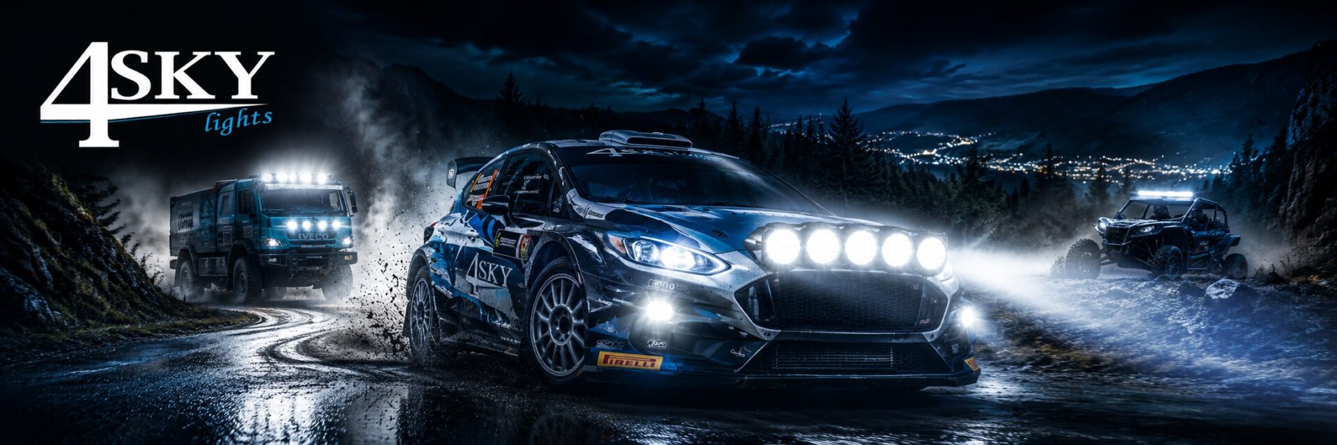 Ledverlichting voor rallysport auto - 4sky Lights