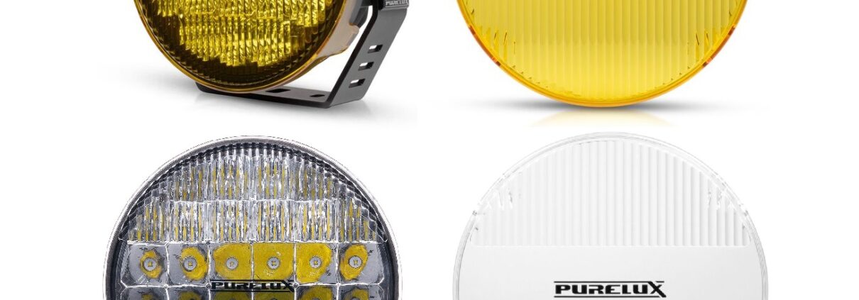 Lenscovers geel clear - flood - purelux