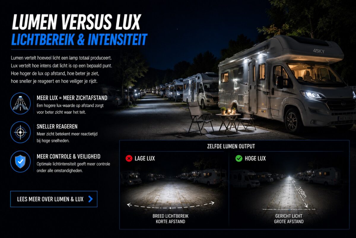 Lumen vergeleken met Lux, wat zijn de verschillen