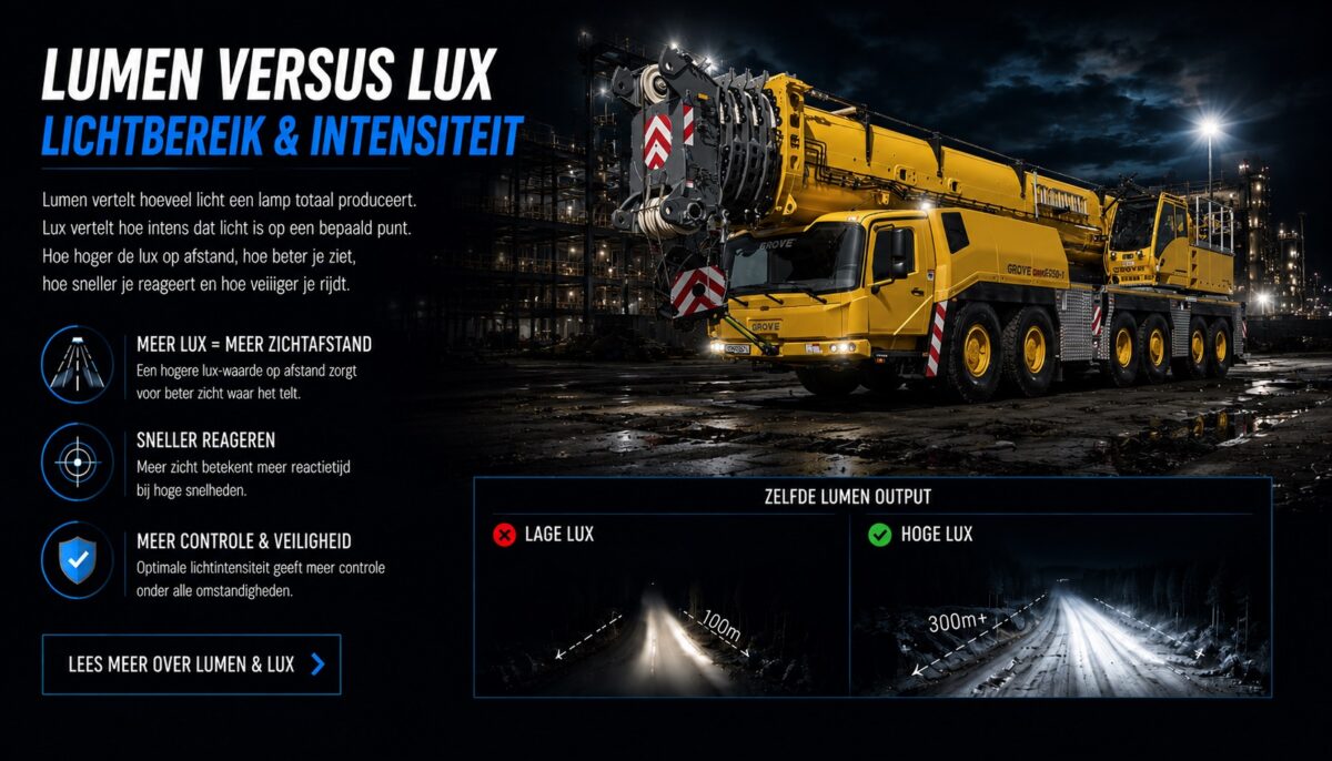 Lumens - Lux - industriele ler werklampen - 4sky Lights