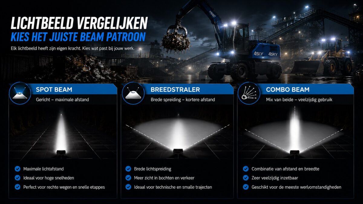 Recycling en metaal industrie - Led werkverlichting - Lichtbeeld - 12V-24V - 4Sky Lights-