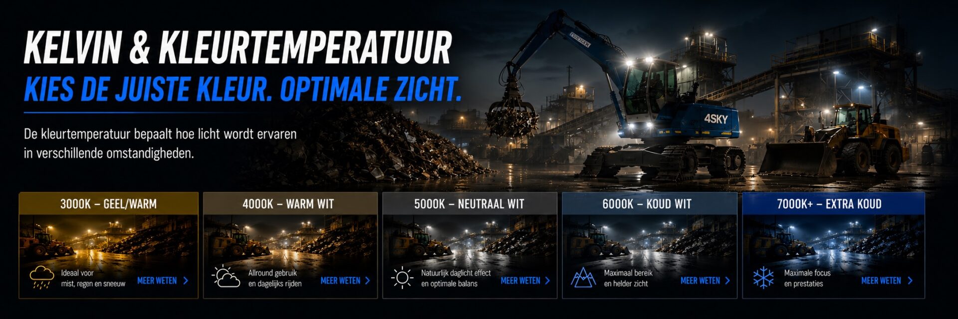 Recycling en metaal industrie - kleurtemperatuur- Lichtbeeld - 12V-24V - 4Sky Lights -