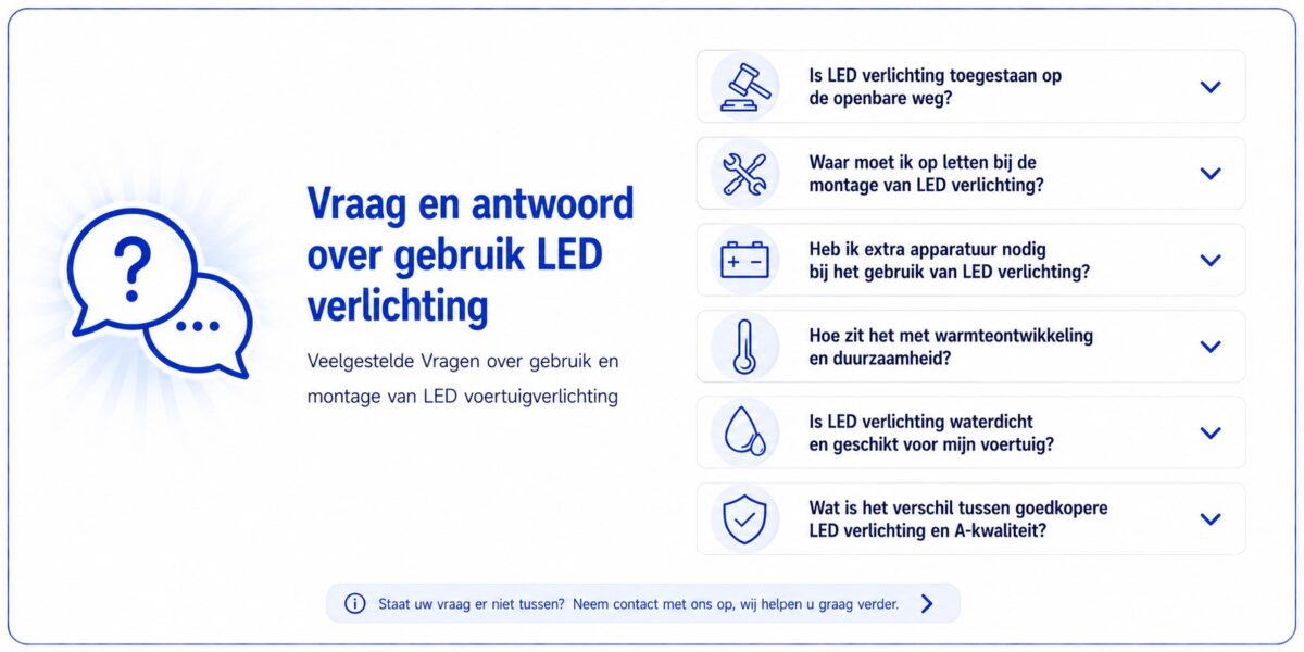 Vraag en antwoord over gebruik led verlichting