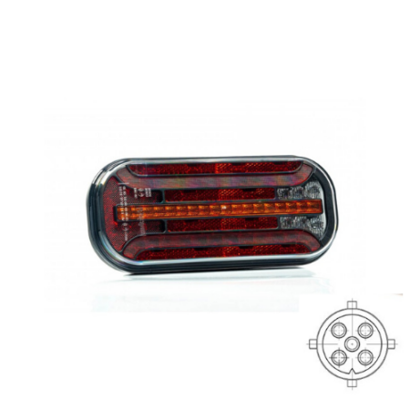 LED achterlicht met dynamisch knipperlicht | 12-24v | 5-PIN | VC-2310B5-VC-2310B5