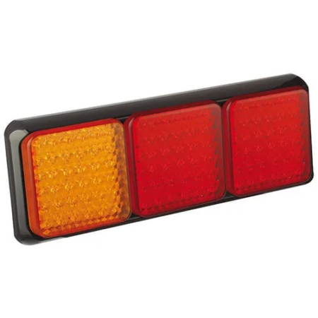 LED achterlicht met zwarte rand | 12-24v | 40cm. kabel | 80BARRME-80BARRME