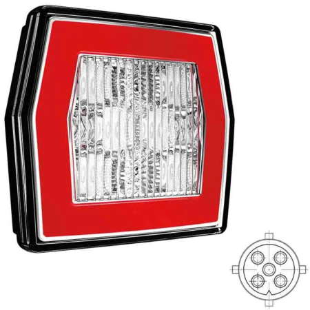 LED achteruitrijlicht met achterlicht | 12-24v | 5-PIN aansluiting | V10C2-770B5-V10C2-770B5