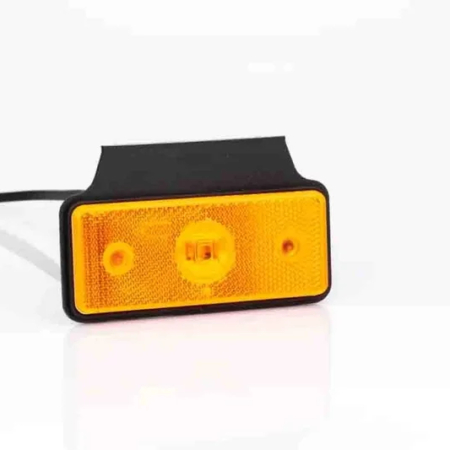 LED markeringslicht amber met beugel | 12-24v | 50cm. kabel + 1