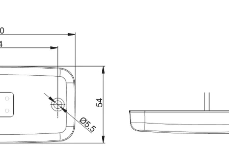 LED markeringslicht rood | 12-24v | 50cm. kabel | M10MV-600R-M10MV-600R-2